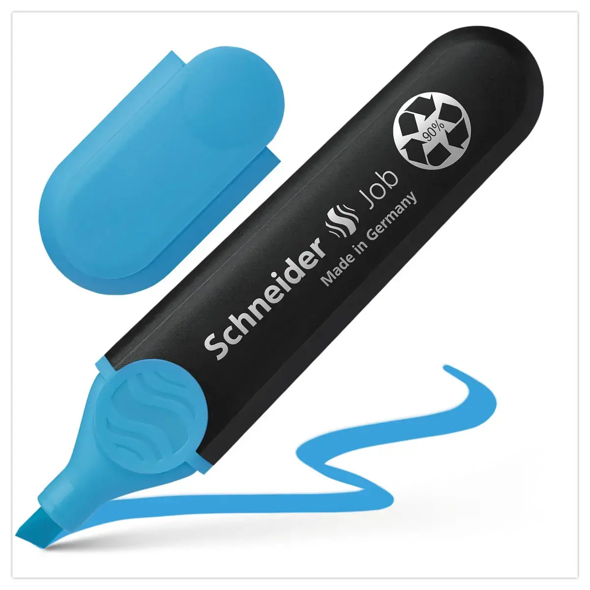 Surligneur Job Bleu 1-5mm - Rechargeable & Encre Bio- SCHNEIDER