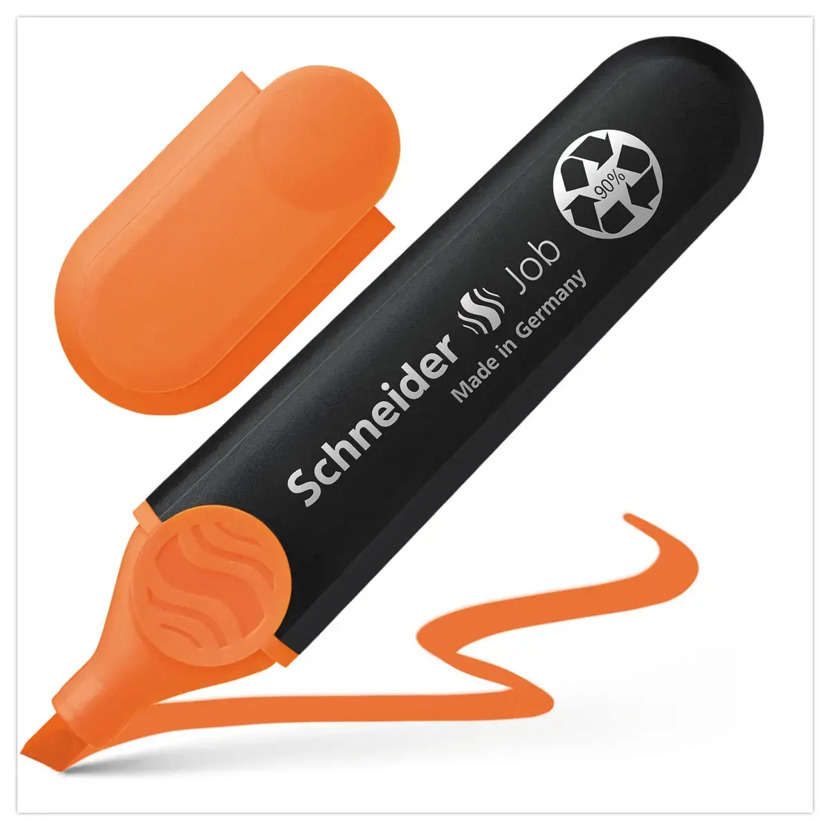Surligneur Job Orange 1-5mm - Encre Bio & Rechargeable - SCHNEIDER