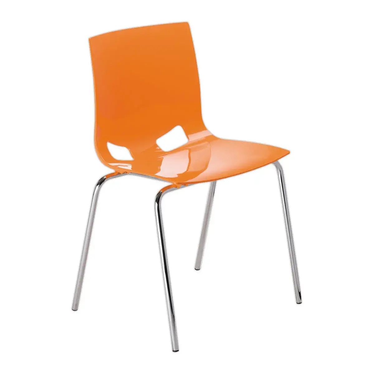 Chaise coque design Fondo orange