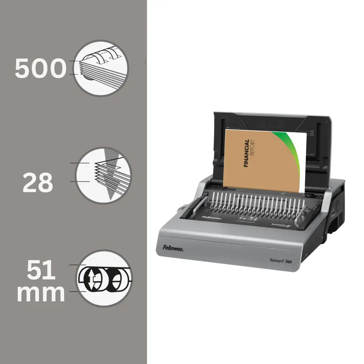 Perforelieur électrique Galaxy E-500 -Fellowes