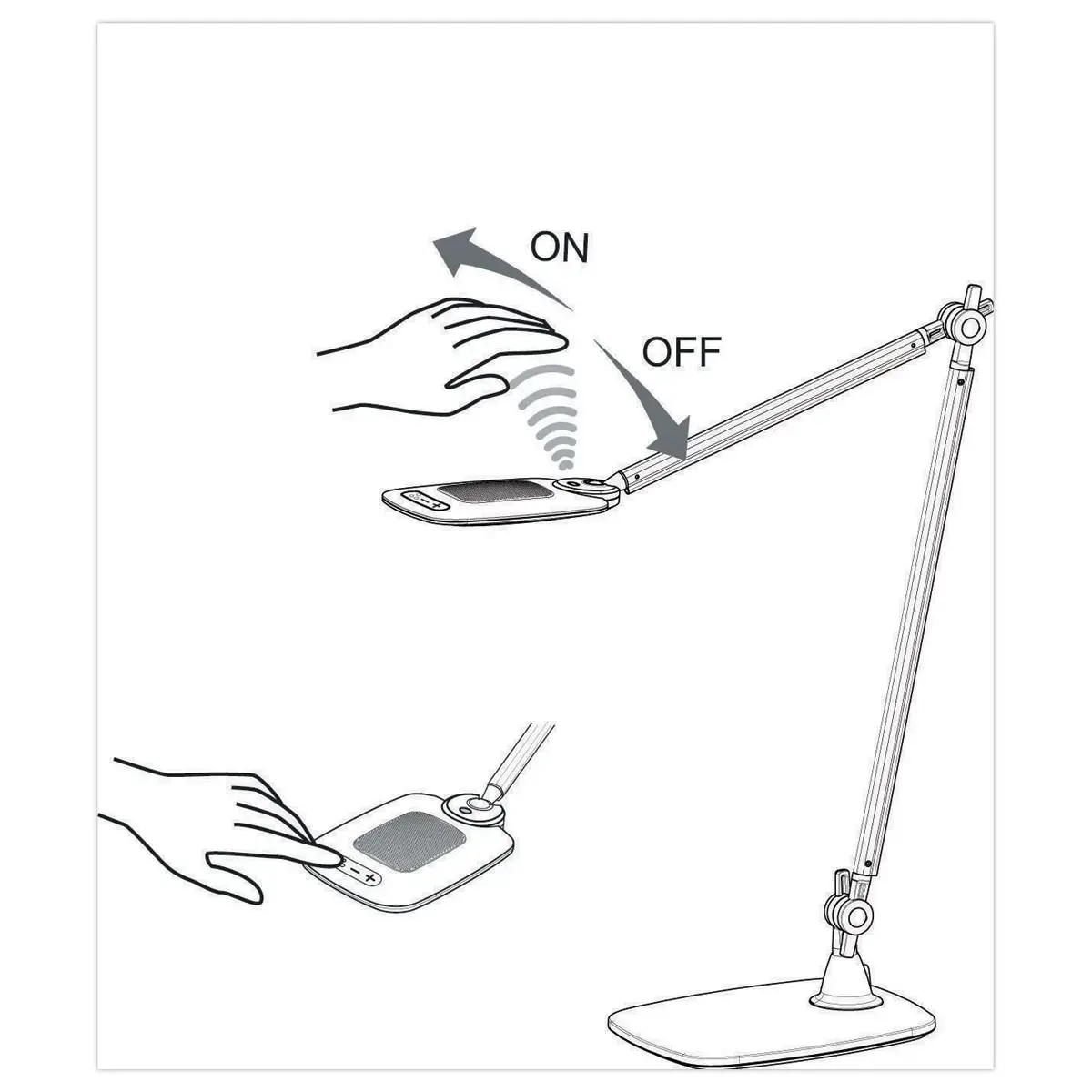 Lampe de bureau LED DUKE 10W grise