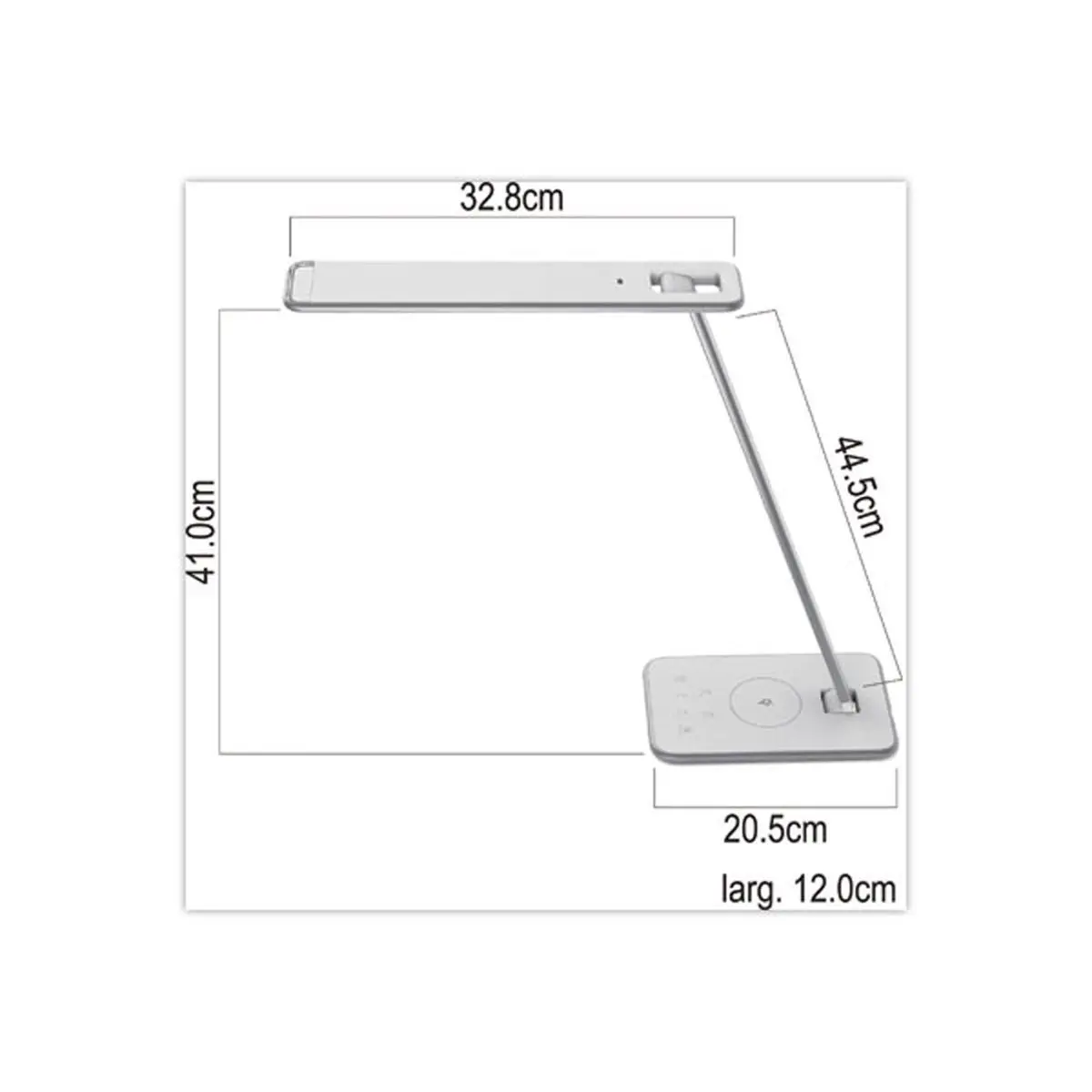 Lampe de bureau JAZZ - Gris m&eacute;tal - UNILUX 