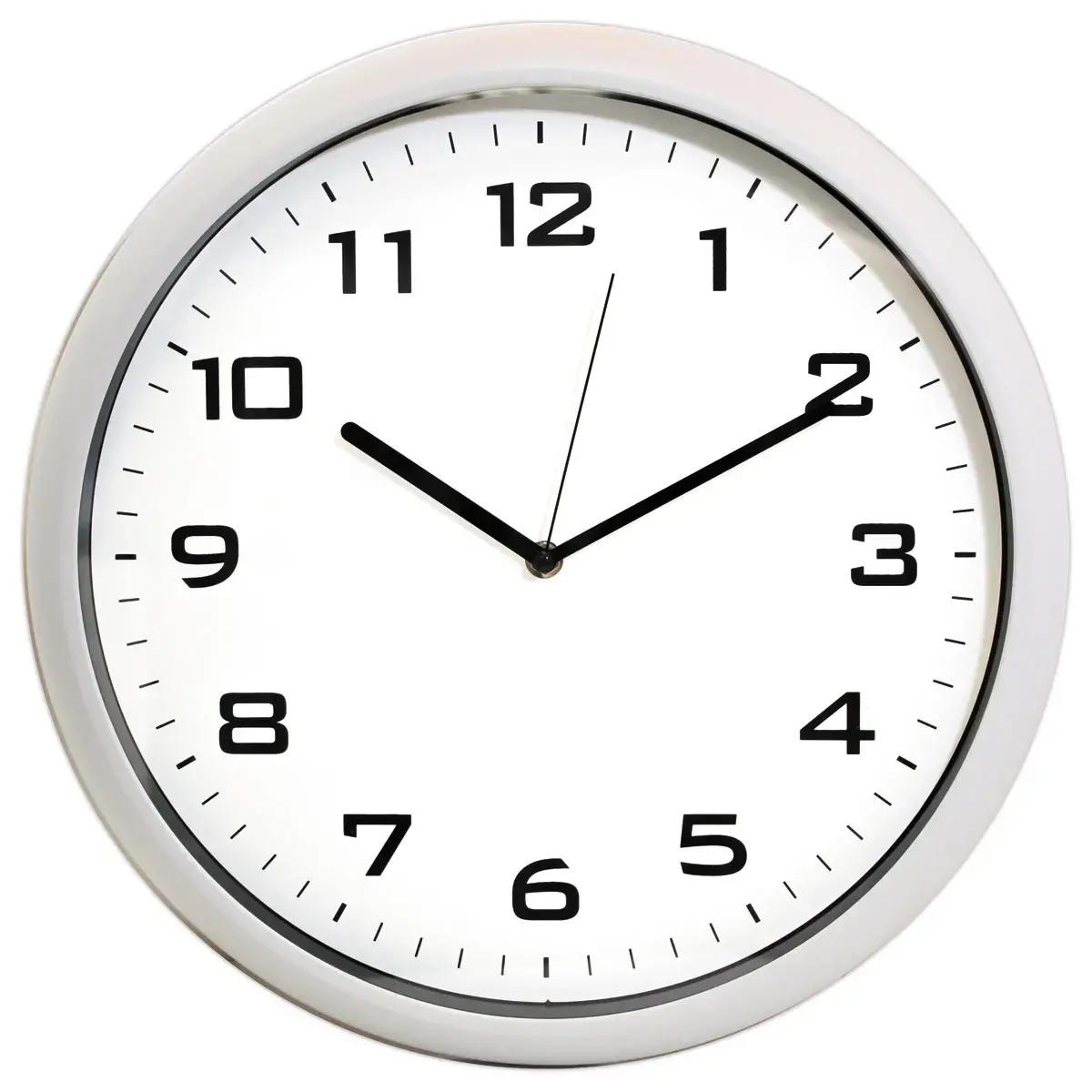 Horloge murale silencieuse gris métal 38 cm