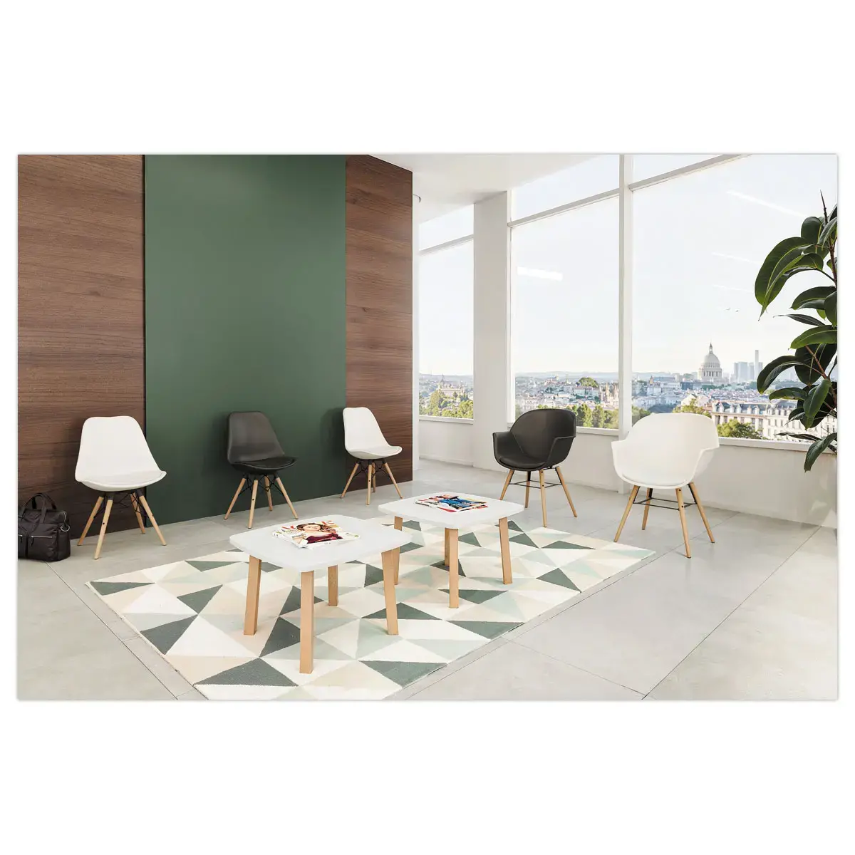 Table basse WOODY 60x60 cm H&ecirc;tre 