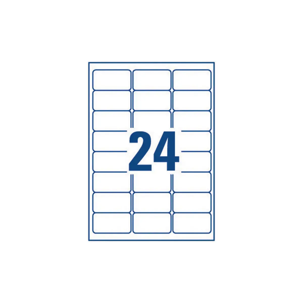 100 Planches d'&eacute;tiquettes laser AVERY 63,5x33,9 mm soit 2400 &eacute;tiq/bo&icirc;te 