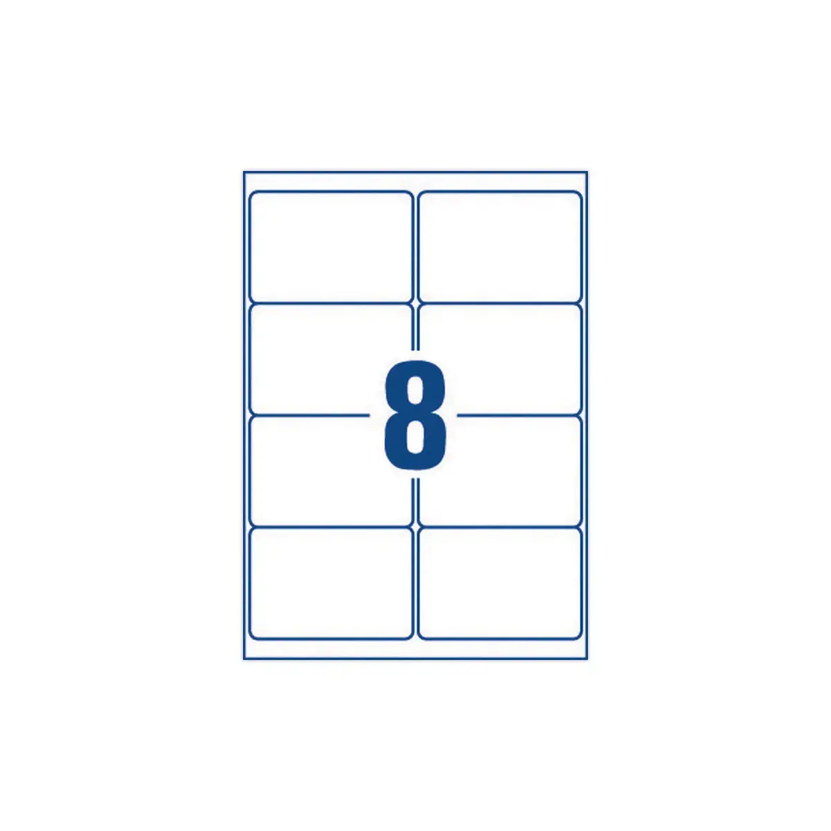 100 Planches d'&eacute;tiquettes laser AVERY 99,1x67,7 mm soit 800 &eacute;tiq/bo&icirc;te 