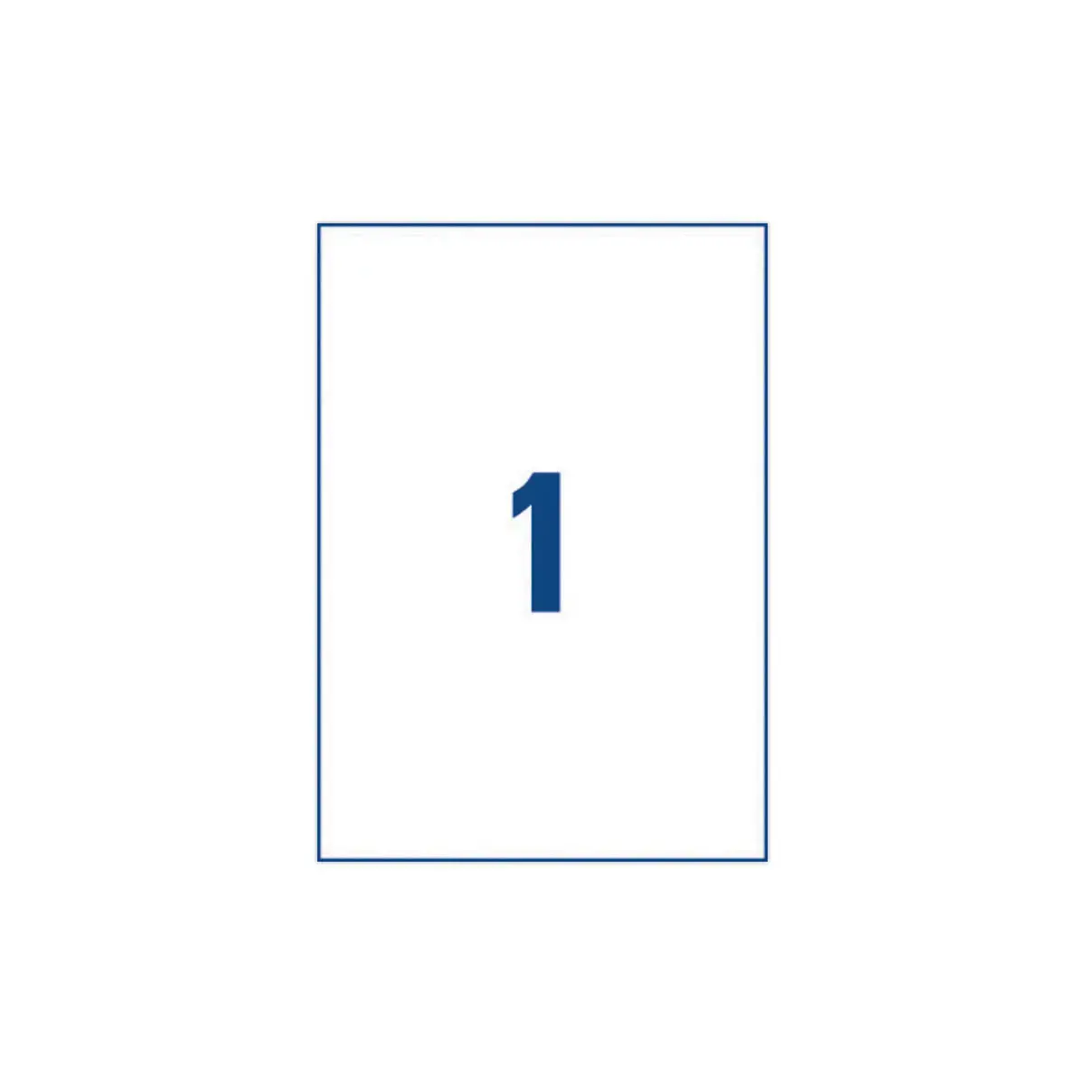 25 Planches d'&eacute;tiquettes transparentes 210x297 mm, 25 &eacute;tiq/bo&icirc;te 
