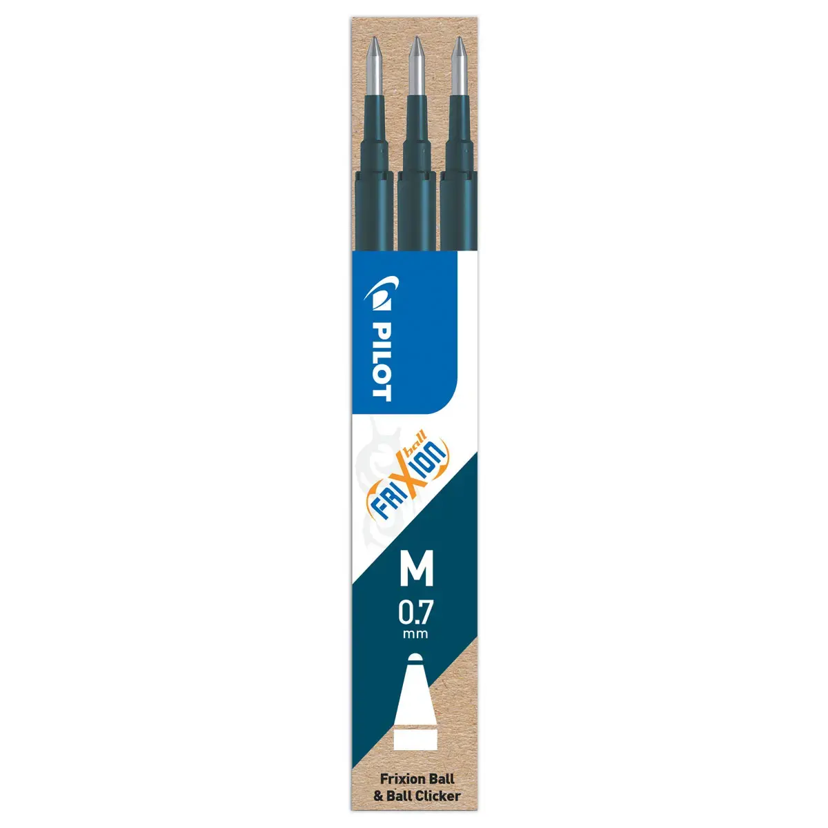 3 Recharges bleues fonc&eacute;es pour stylo effa&ccedil;able Frixion - PILOT 