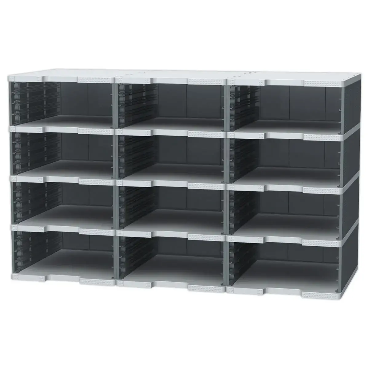 6 Modules pour monter 12 cases sur 2, 3 ou 4 colonnes. 