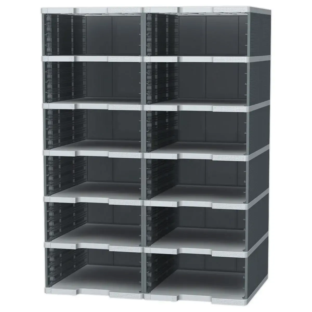 6 Modules pour monter 12 cases sur 2, 3 ou 4 colonnes. 