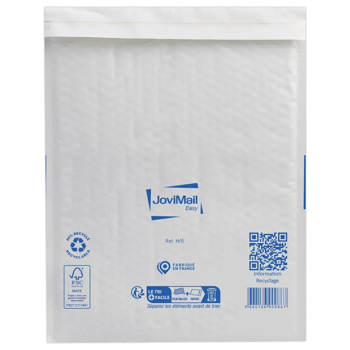 100 Pochettes matelassées à bulles d'air blanches Sealed Air - 270 x 360 mm - JOVIMAIL