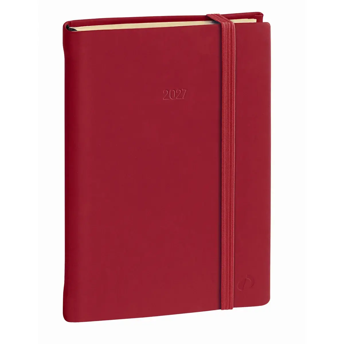 Agenda semainier  Silk - 16x24cm - Rouge - Janvier &agrave; d&eacute;cembre - QUO VADIS 