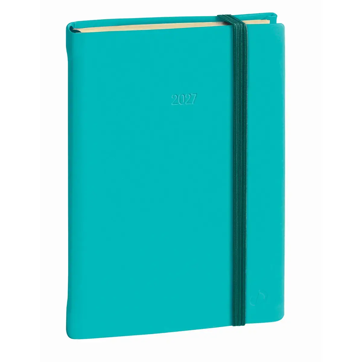 Agenda semainier Silk - 10x15cm - Turquoise - Janvier à décembre - QUO VADIS