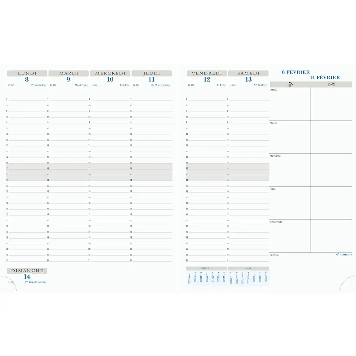 Agenda semainier Horizon 27 - 21x27cm - Noir - Janvier à décembre - EXACOMPTA