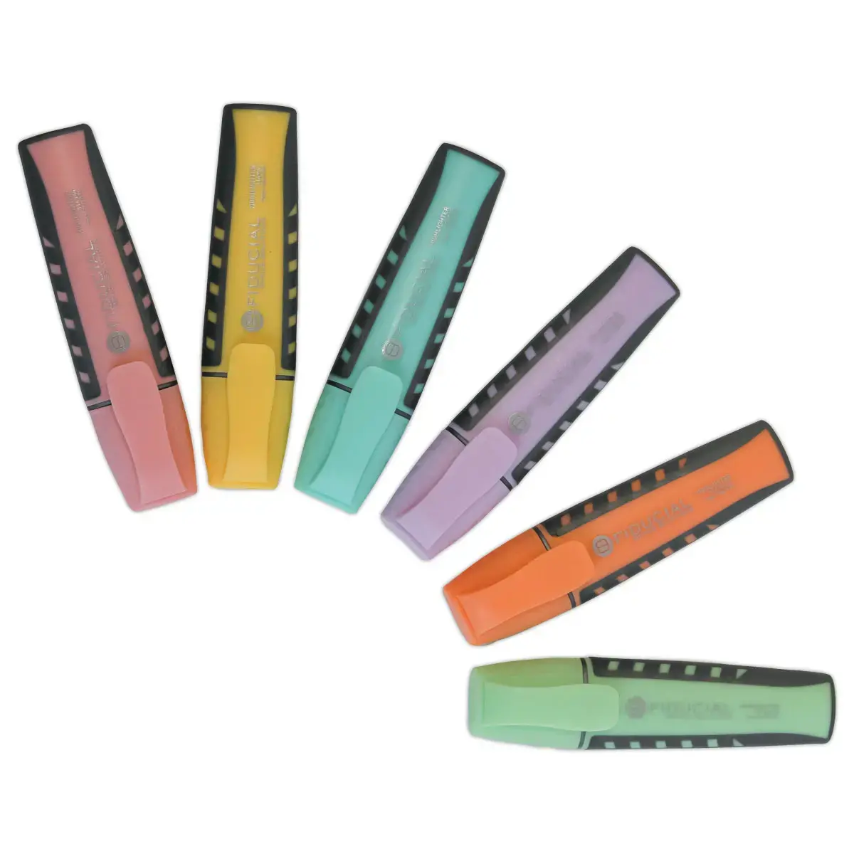 6 Surligneurs pastel - Pointe large - FIDUCIAL OFFICE SOLUTIONS