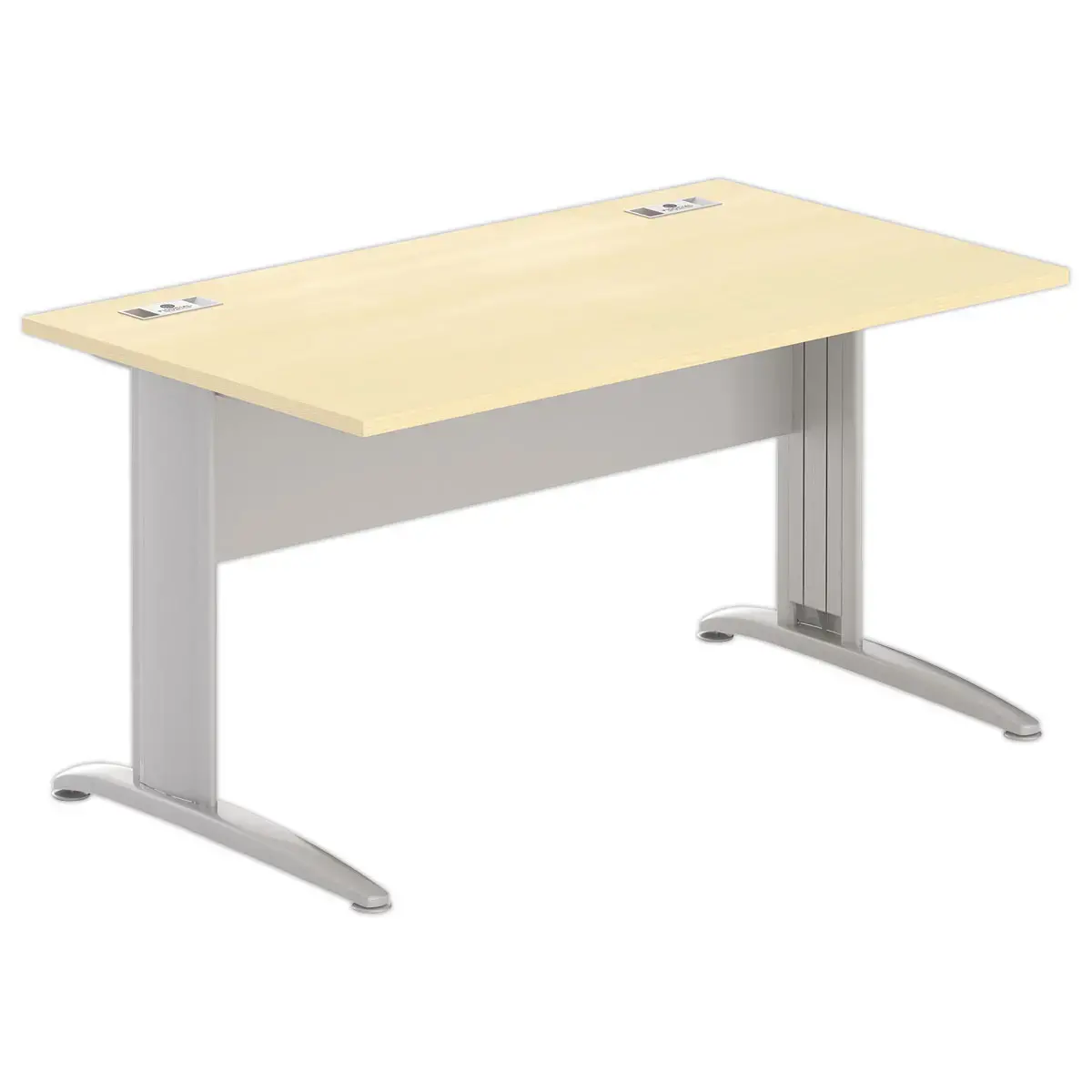 Bureau Buenos Aires - 140 x 80 - H&ecirc;tre et pieds aluminium 
