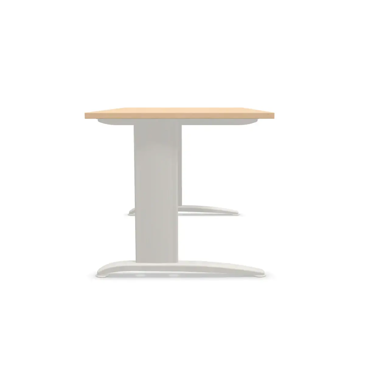 Bureau Buenos Aires - 140 x 80 - H&ecirc;tre et pieds aluminium 