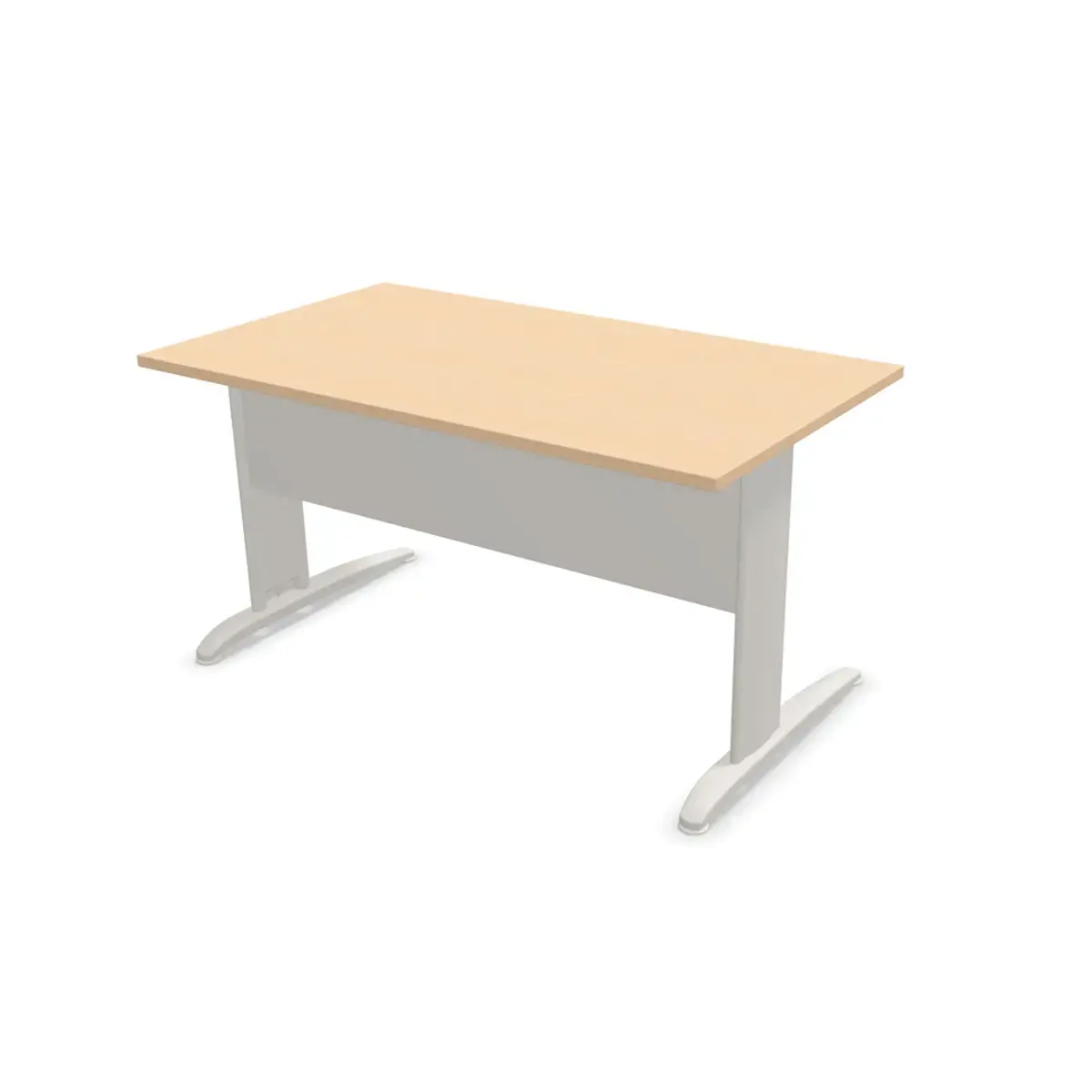 Bureau Buenos Aires - 140 x 80 - H&ecirc;tre et pieds aluminium 