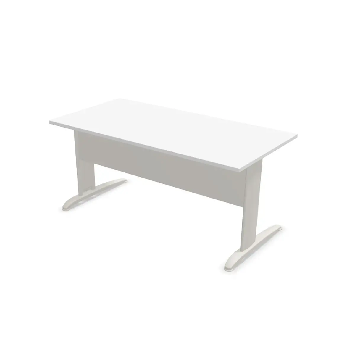Bureau BUENOS AIRES - Plateau blanc et pieds alu - 160x80 cm - FIDUCIAL OFFICE SOLUTIONS