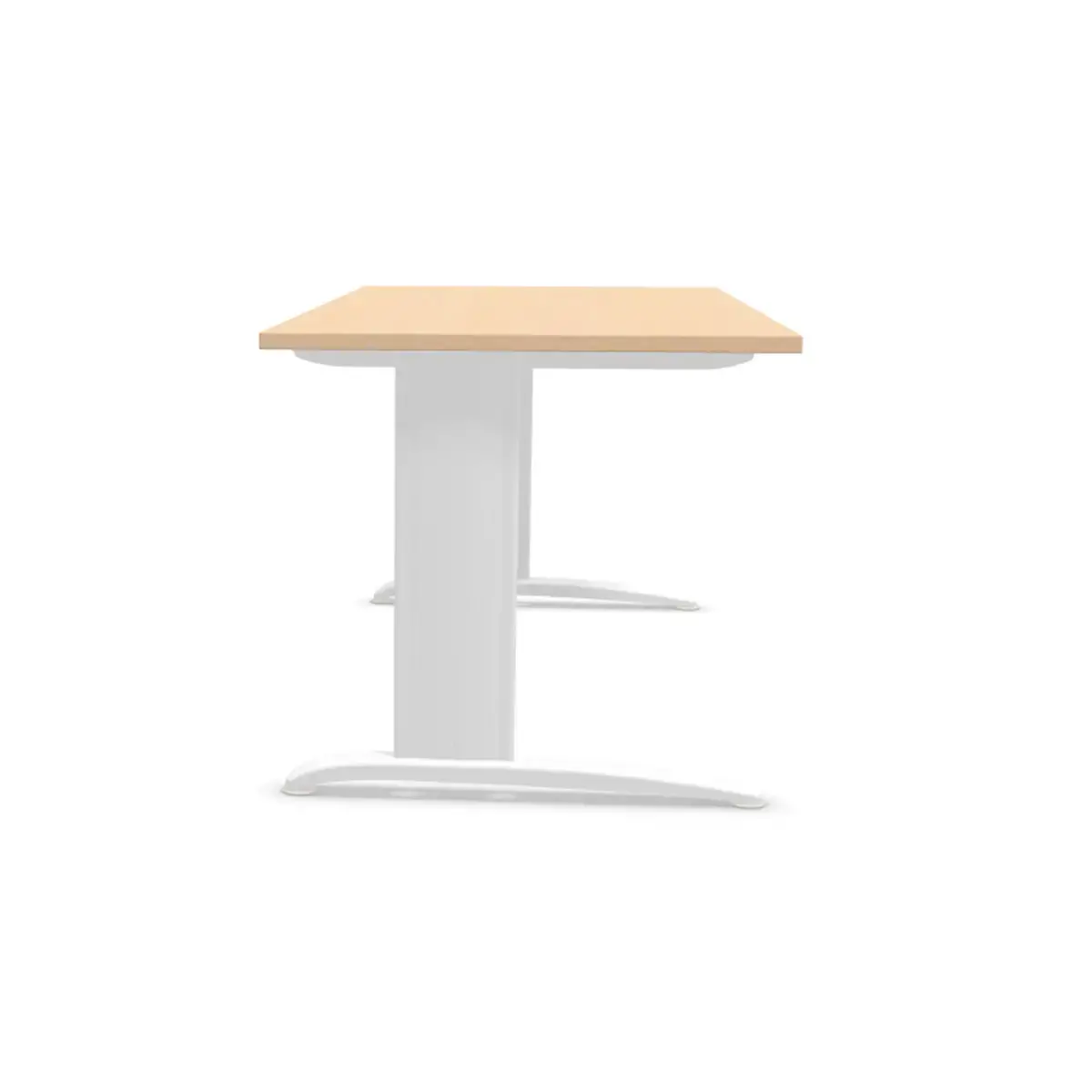 Bureau BUENOS AIRES - Plateau hêtre et pieds blancs - 160x80 cm - FIDUCIAL OFFICE SOLUTIONS