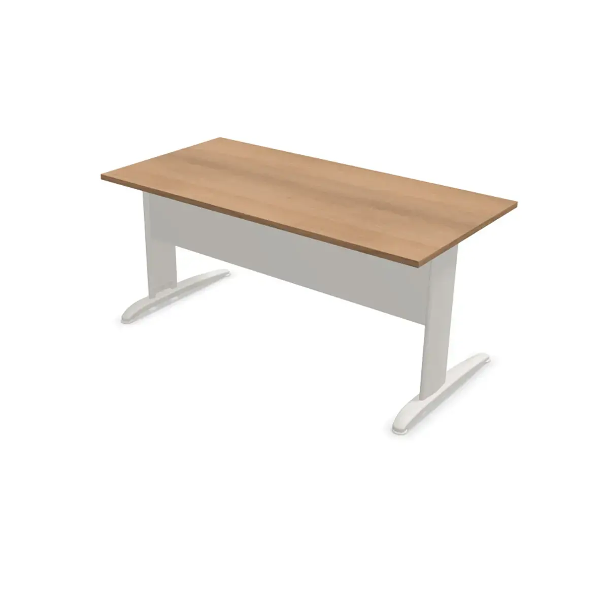 Bureau Buenos Aires - Plateau noyer et pieds alu - 160x80 cm - FIDUCIAL OFFICE SOLUTIONS 