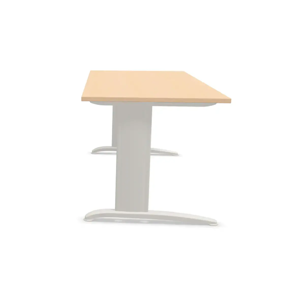 Bureau Buenos Aires - 180 x 80 cm - Plateau hêtre pieds alu - FIDUCIAL OFFICE SOLUTIONS