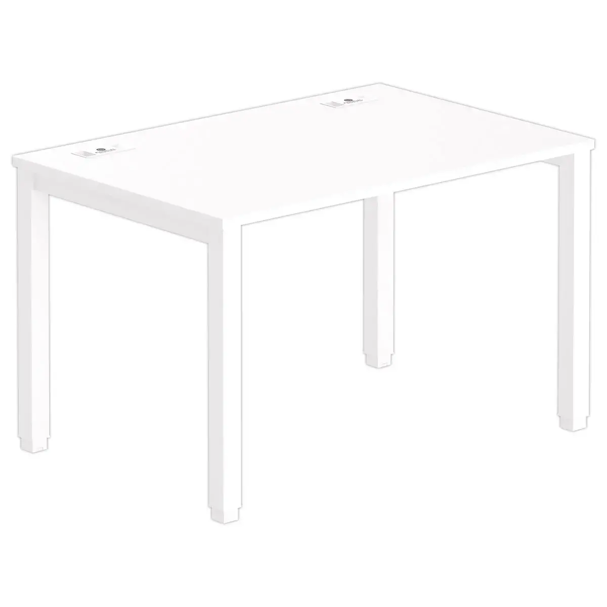 Bureau BRUXELLES 120 x 80 blanc - pieds blancs