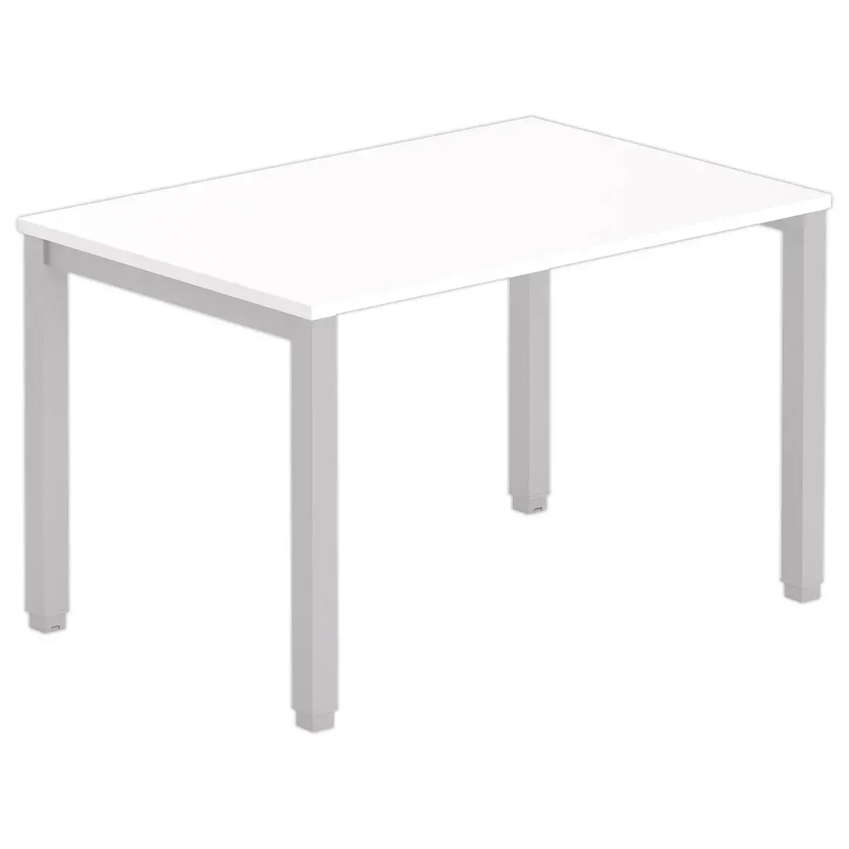 Bureau BRUXELLES 120 x 80 blanc - pieds aluminium