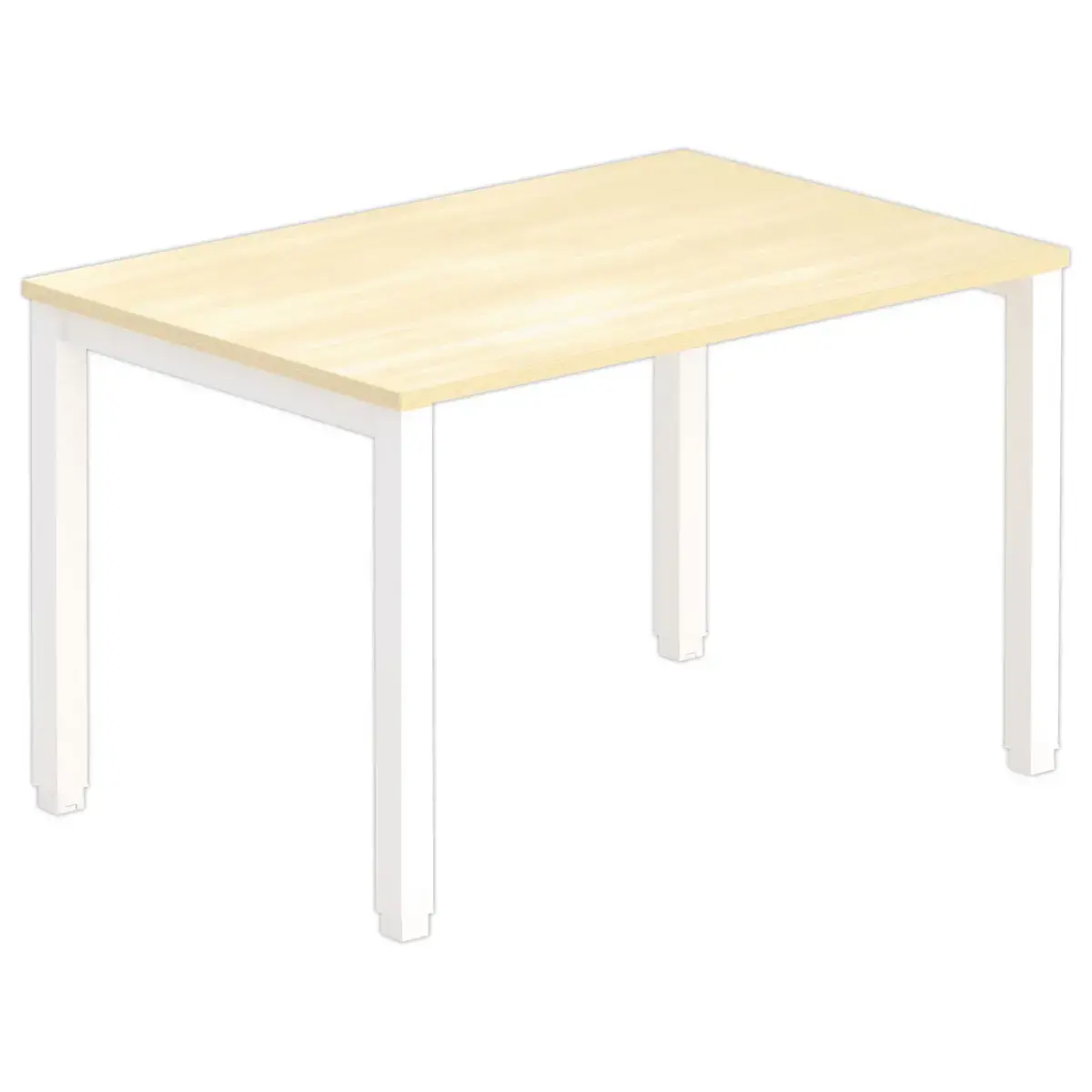 Bureau BRUXELLES 120 x 80 hêtre - pieds blancs