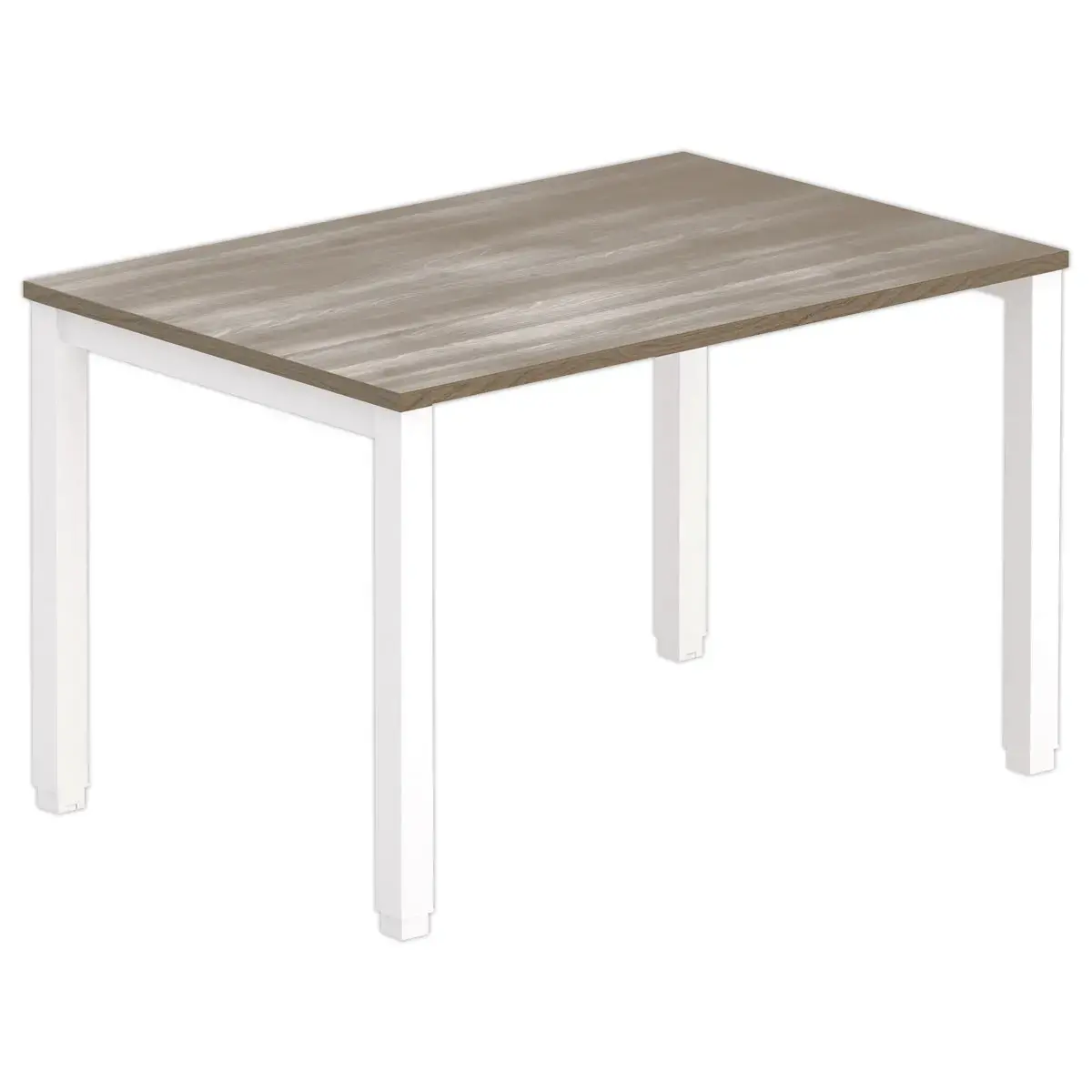 Bureau BRUXELLES 120 x 80 noyer - pieds blancs