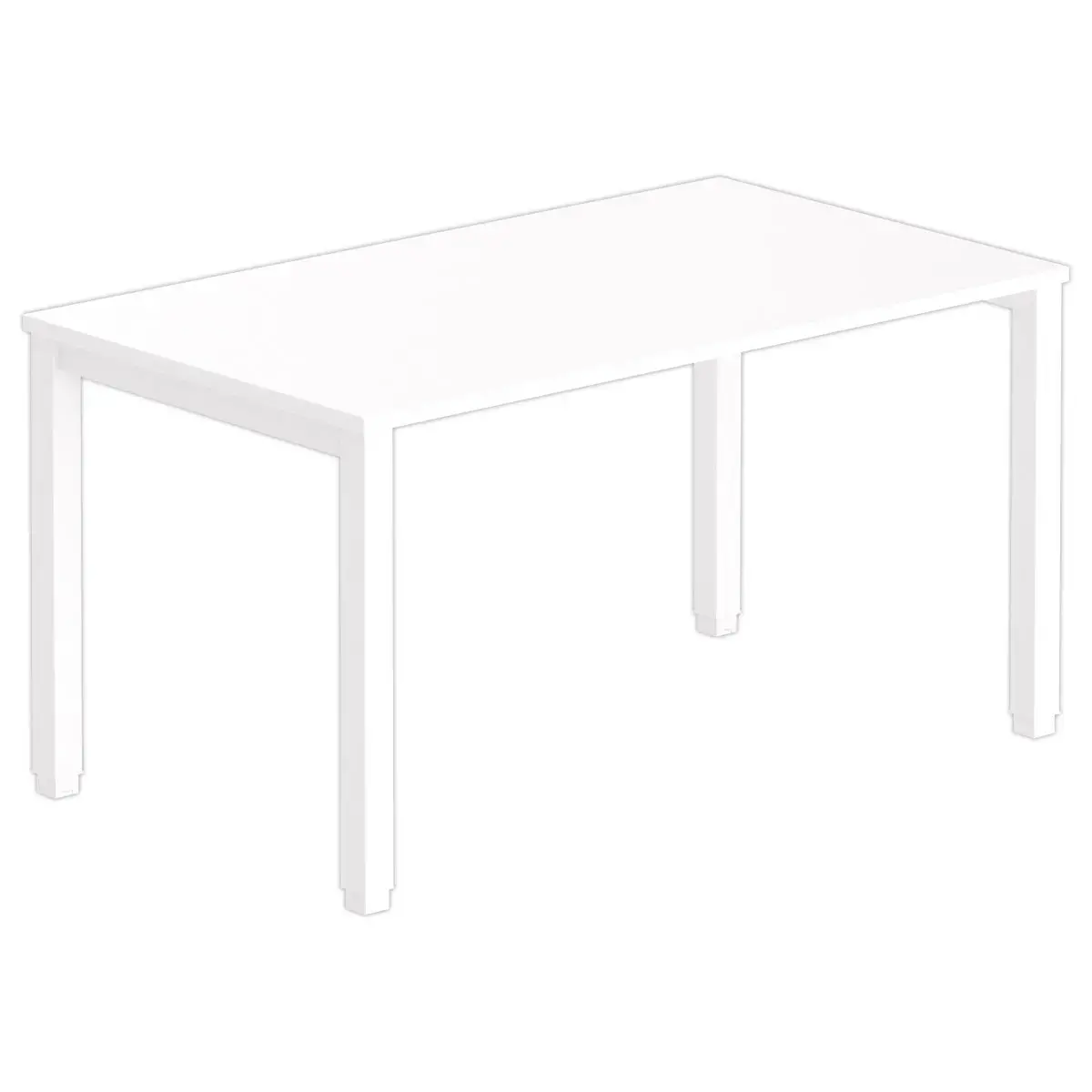 Bureau BRUXELLES 140 x 80 blanc - pieds blancs