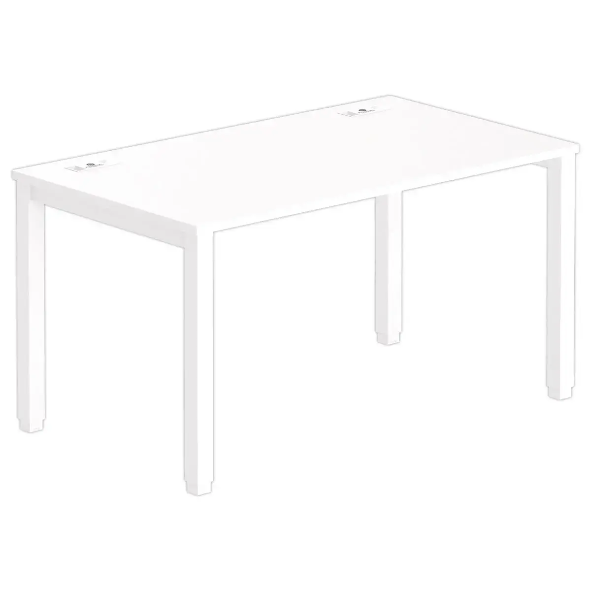 Bureau BRUXELLES 140 x 80 blanc - pieds blancs