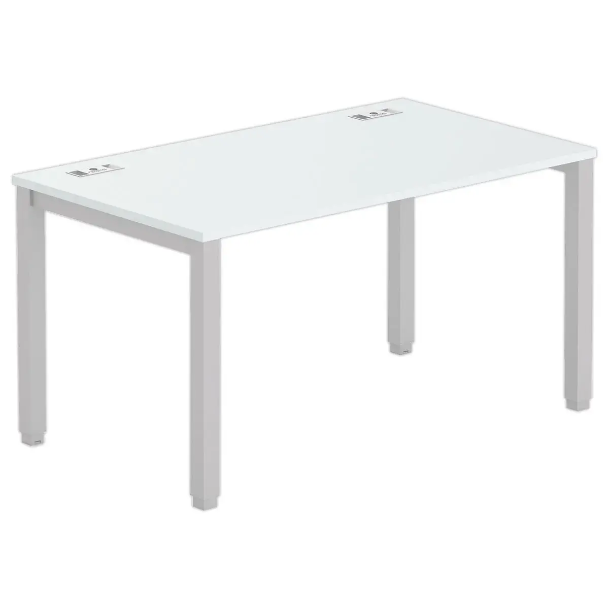 Bureau BRUXELLES 140 x 80 gris - piedsaluminium 
