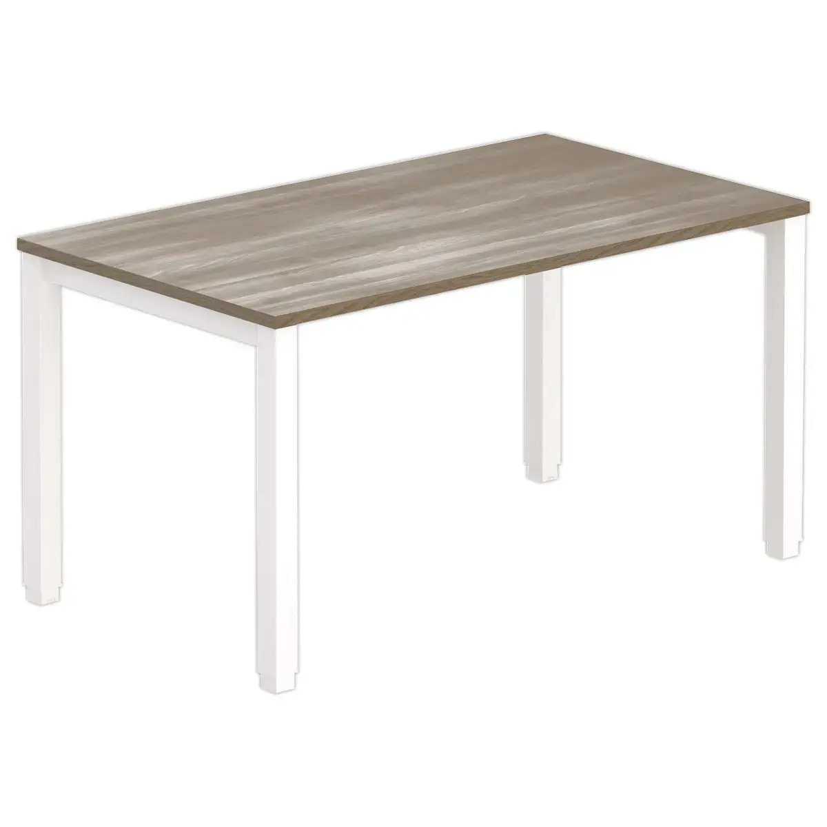 Bureau BRUXELLES 140 x 80 noyer - pieds blancs 