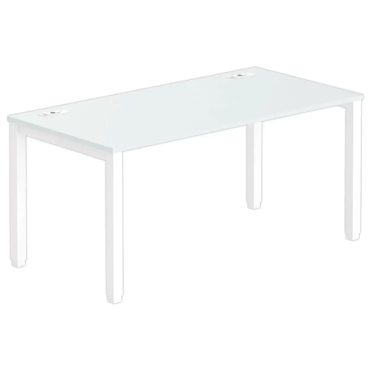 Bureau BRUXELLES 160 x 80 gris - piedsblancs 
