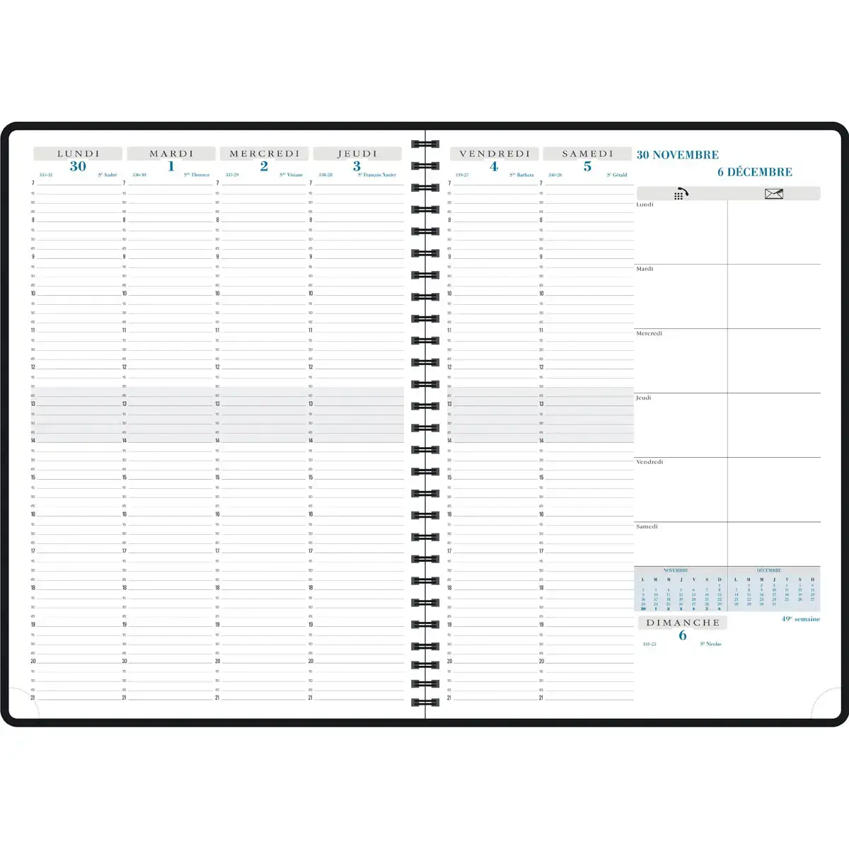 Agenda semainier recyclé Consultations - 21x29,7cm - Bleu - Janvier à décembre - EXACOMPTA