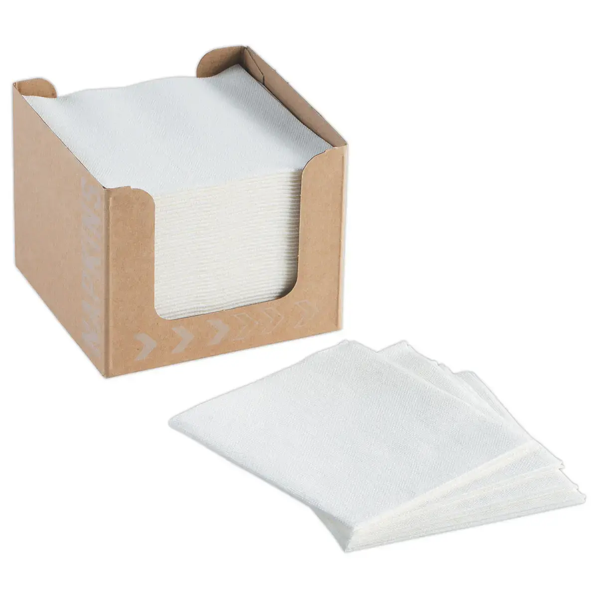 50 Serviettes à cocktail - 20 x 20 cm - Blanc - Duni