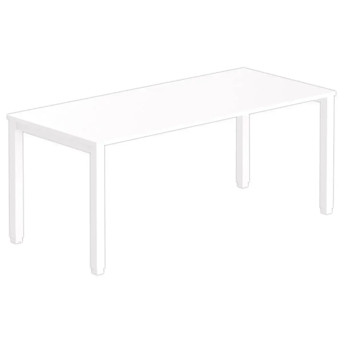 Bureau BRUXELLES 180 x 80 blanc - pieds blancs
