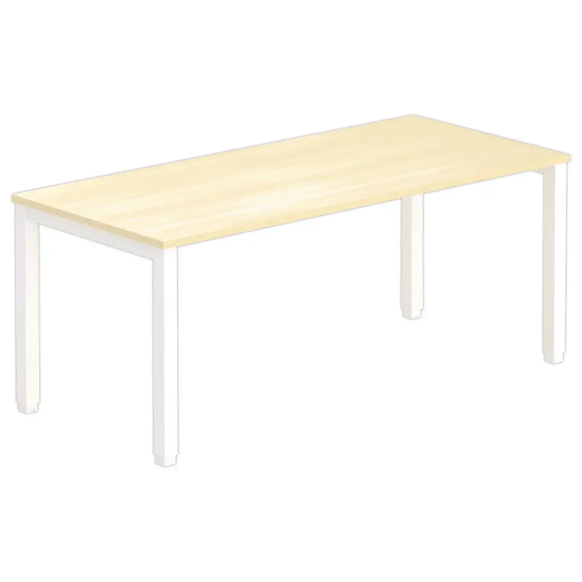 Bureau BRUXELLES 180 x 80 hêtre - pieds blancs