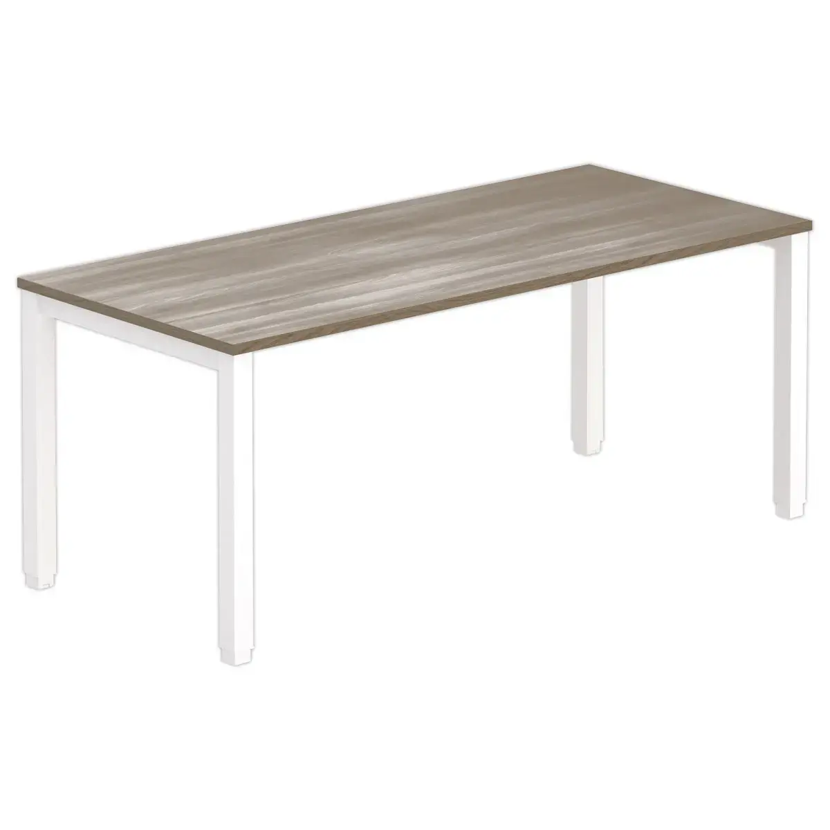 Bureau BRUXELLES 180 x 80 noyer - pieds blancs 