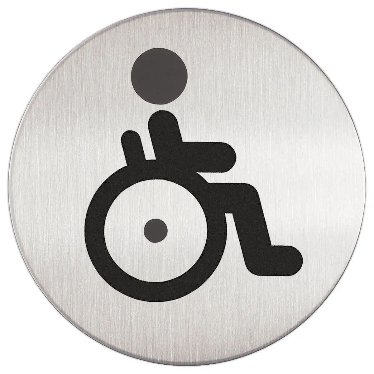 Plaque de porte ronde - Pictogramme PMR - DURABLE