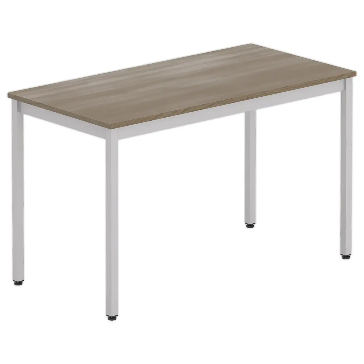 Table polyvalente rectangulaire 120 x 60 noyer / aluminium 