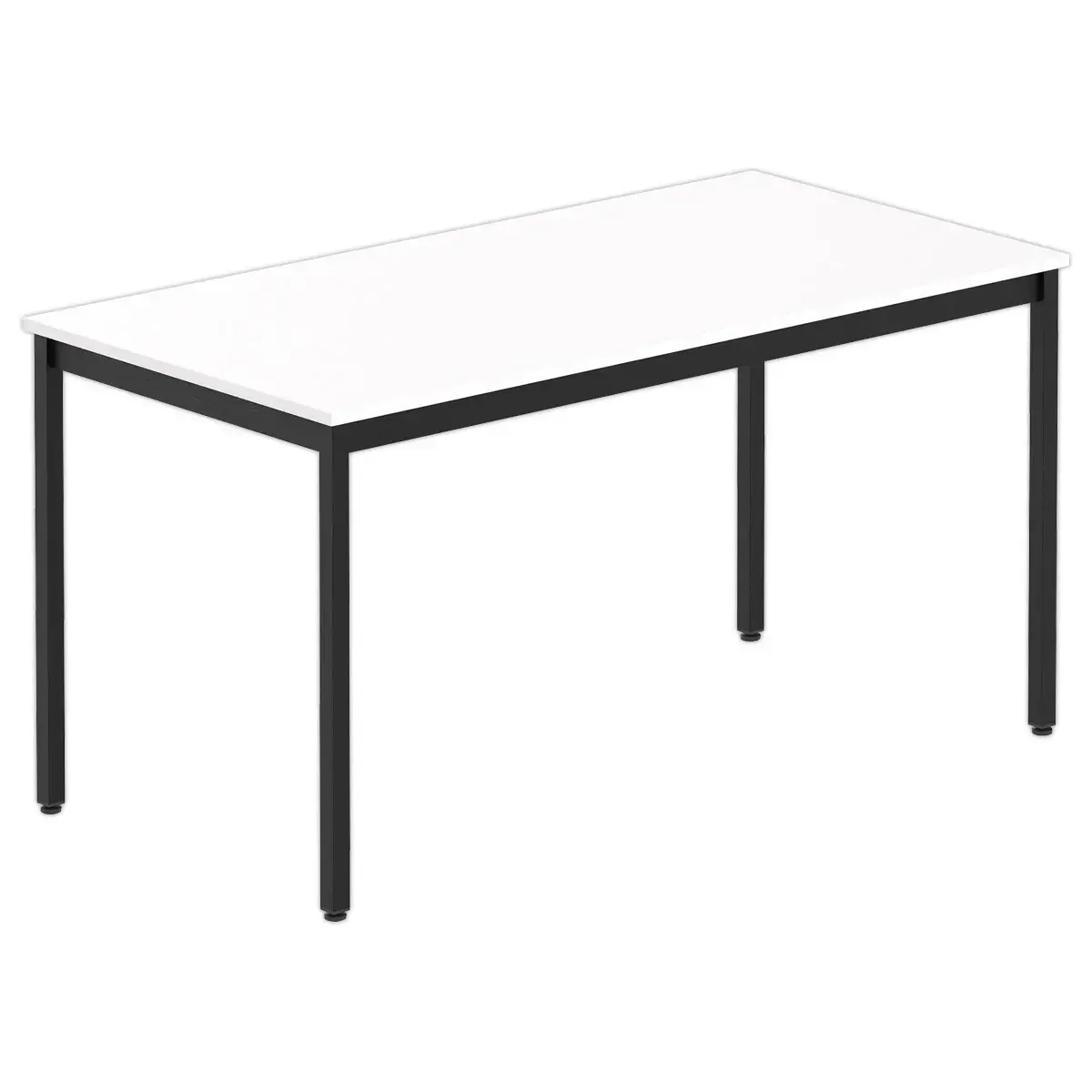 Table polyvalente rectangulaire 140 x 70 blanc / noir