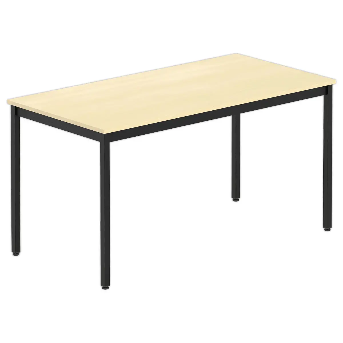 Table polyvalente rectangulaire 140 x 70 h&ecirc;tre / noir 