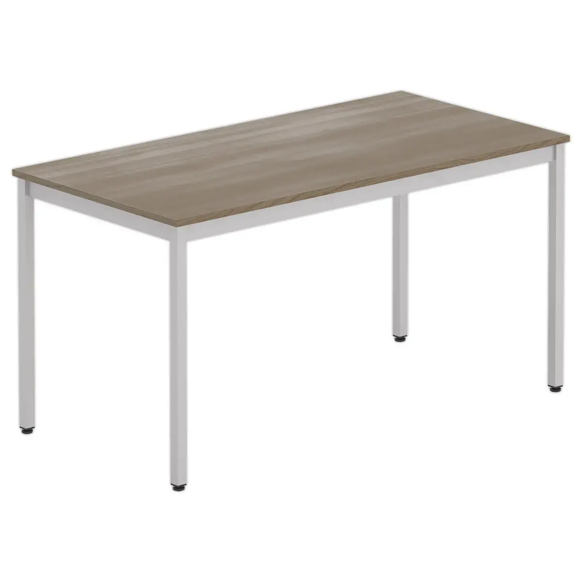 Table polyvalente rectangulaire 140 x 70 noyer / aluminium 