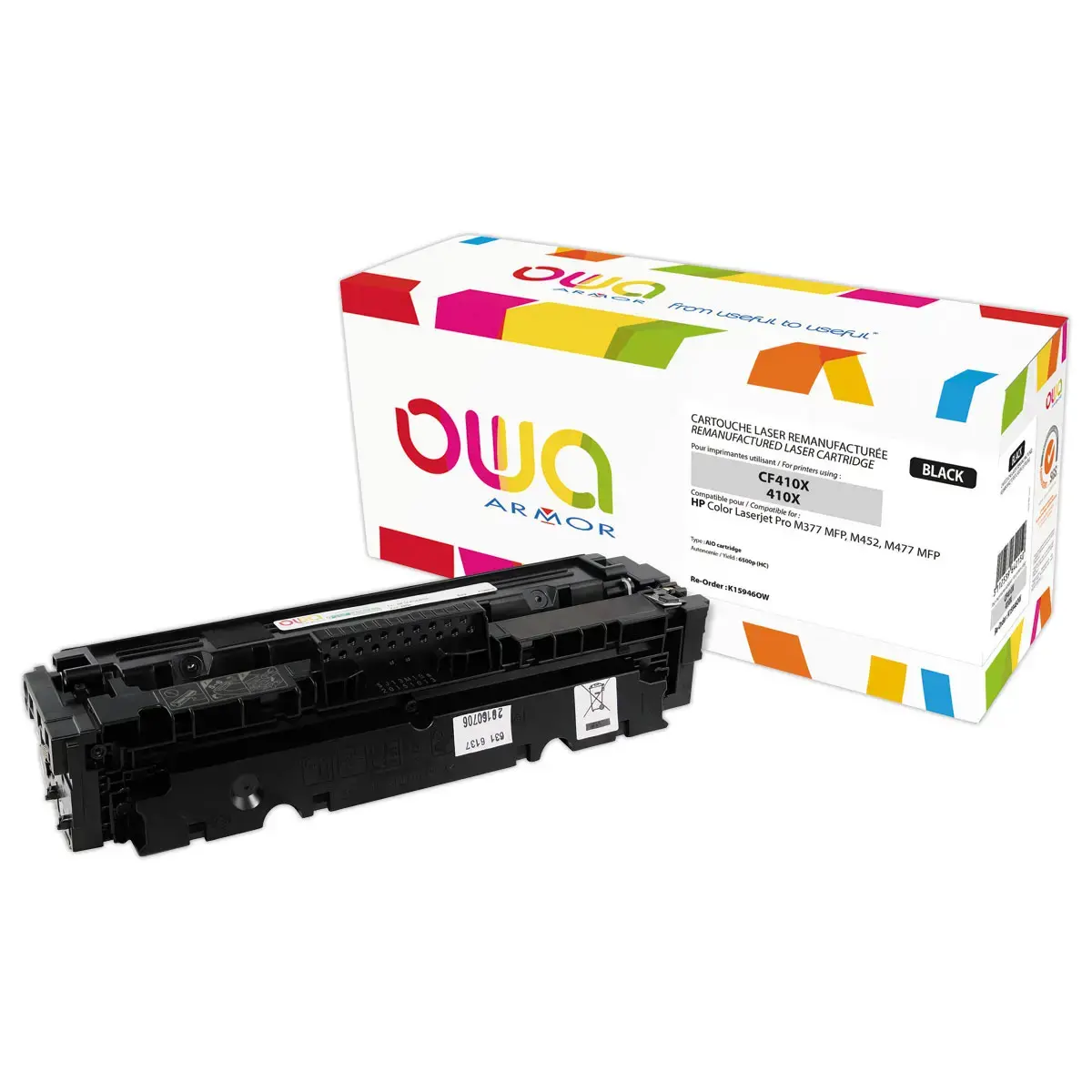 Toner éq. HP CF410X - Haute capacité - Noir - OWA