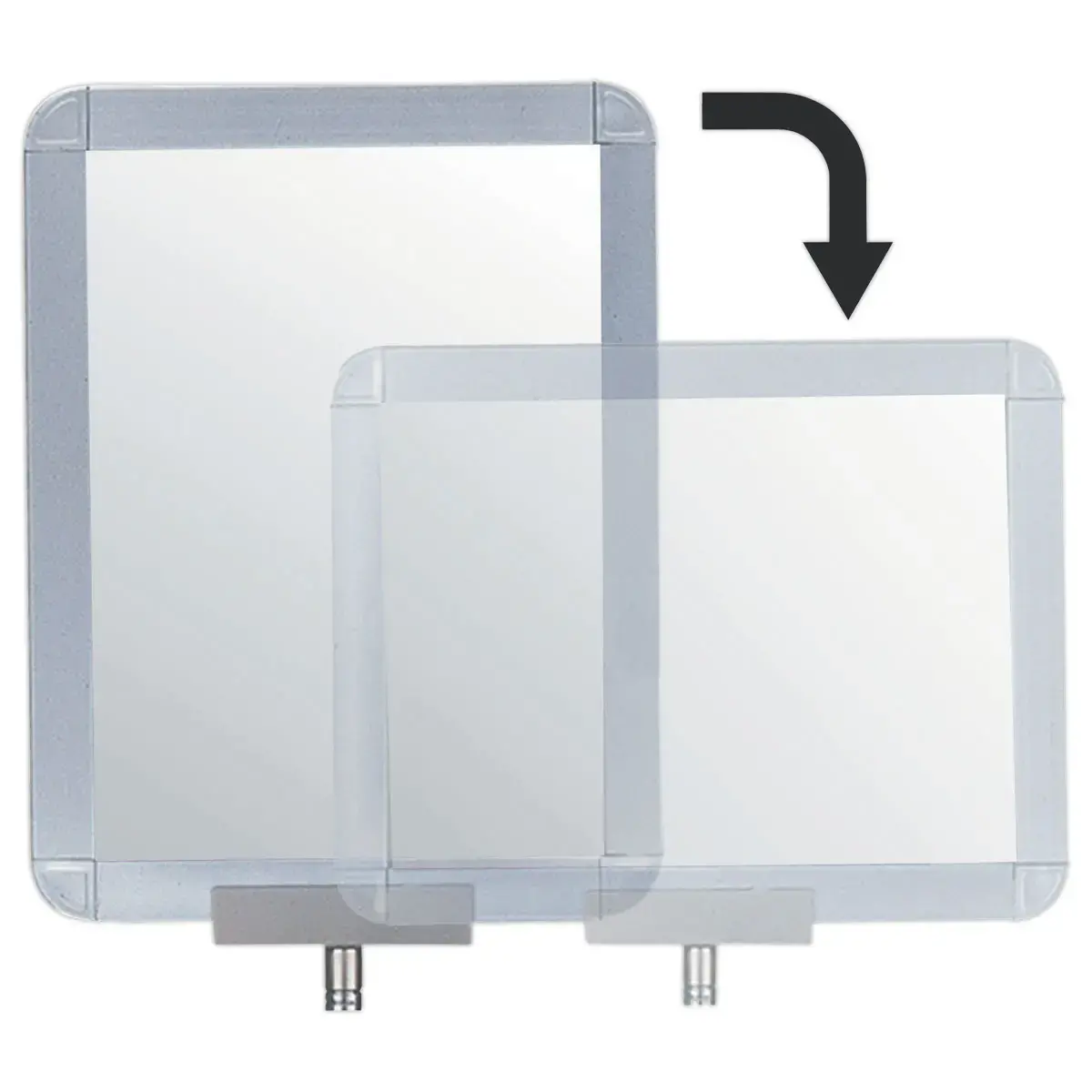 Support affiche rotatif mode paysage ou portrait - format A4