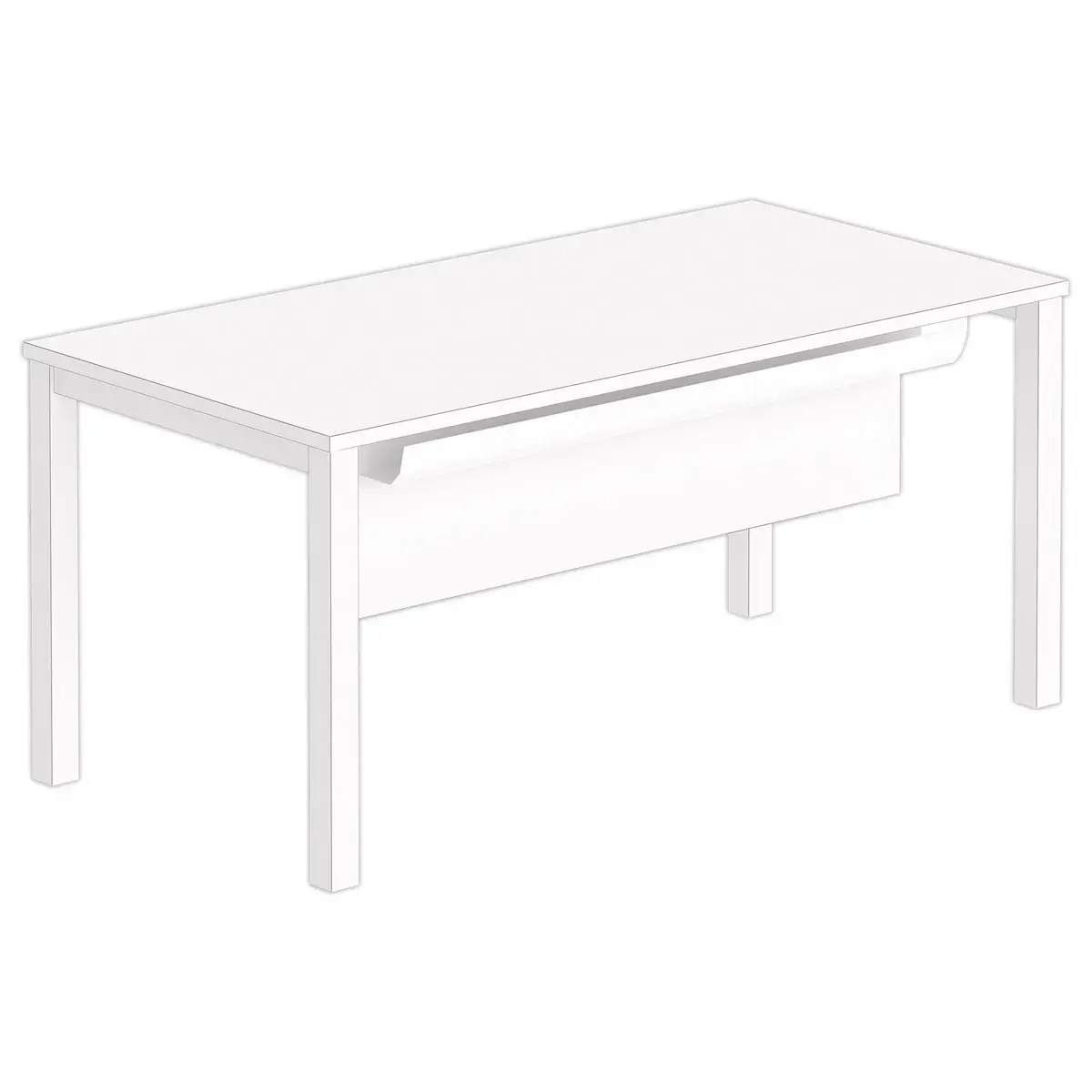 Goulotte L 160 blanc