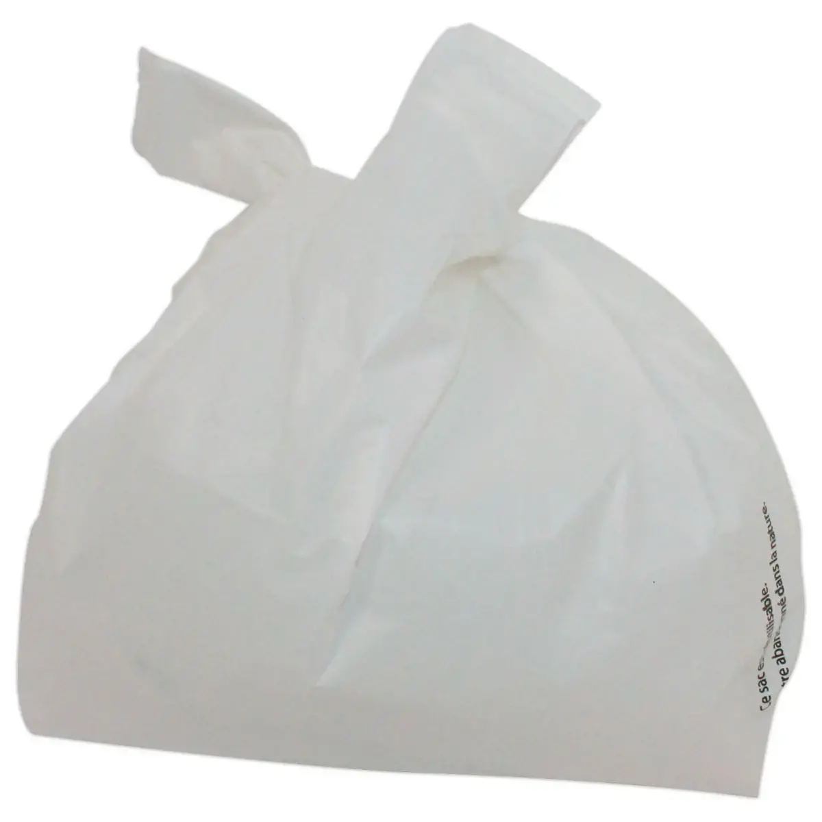 500 Sacs à bretelles en polyethylène réutilisables BLANC