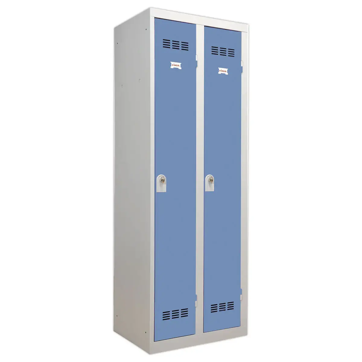 Vestiaire industrie propre 2 colonnes H.180 x L.60 cm Gris / bleu